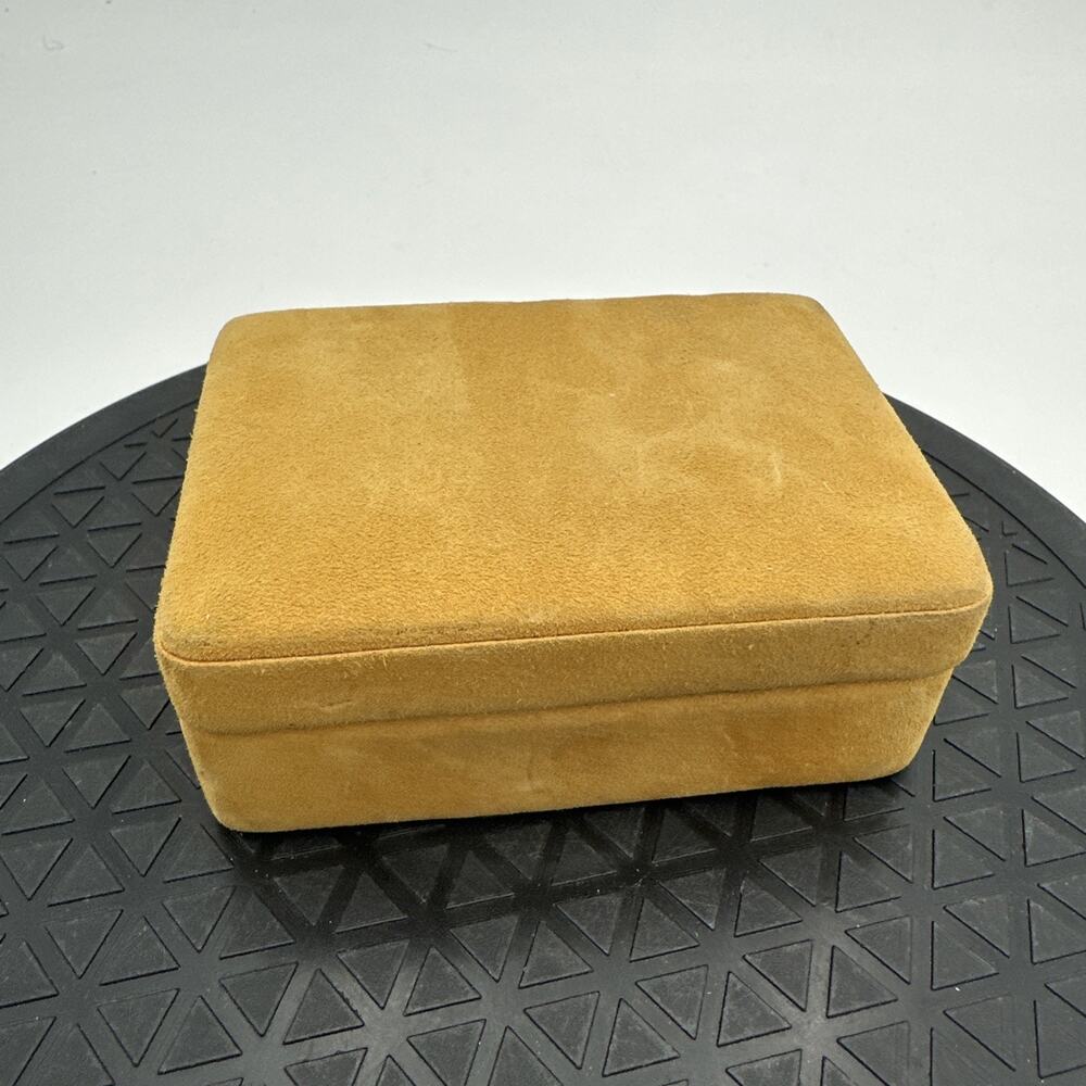 Vintage Italian Yellow Jewelry Box Trinket Decor